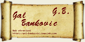 Gal Banković vizit kartica